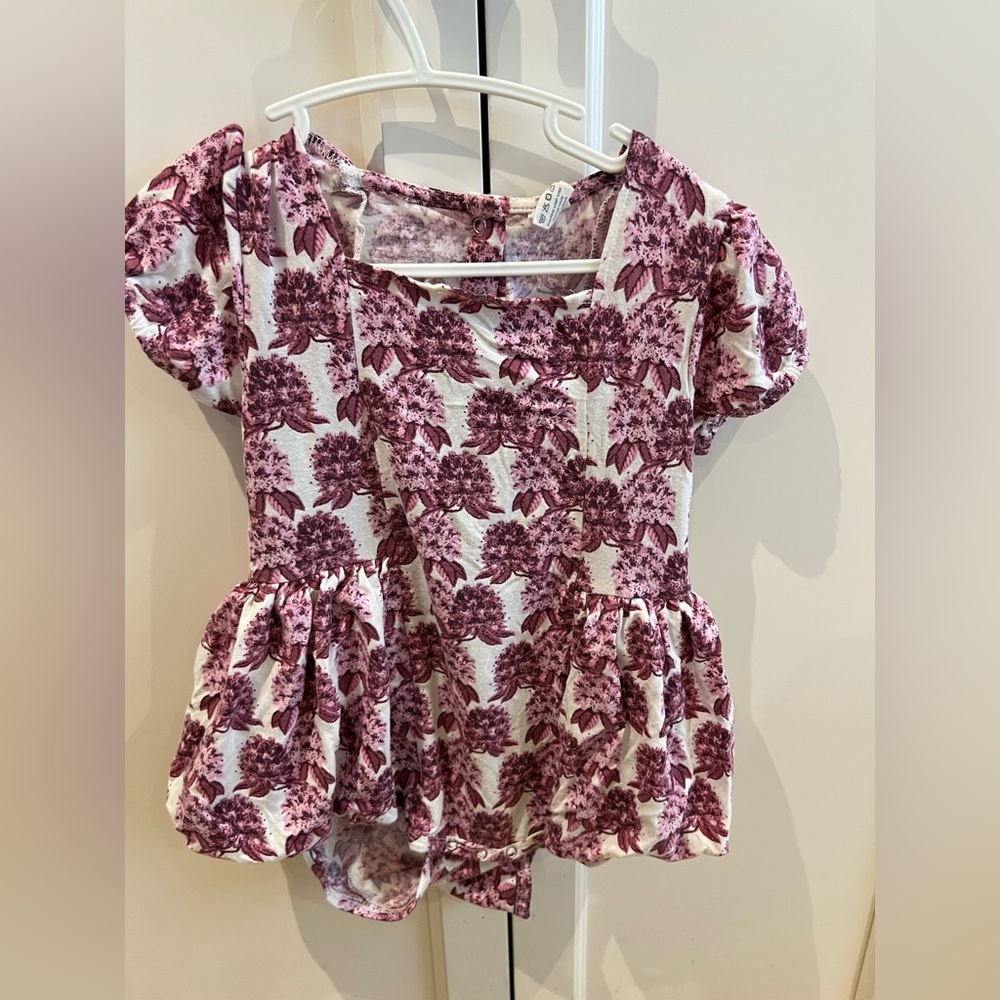 Kate Quinn romper dress in Purple and White 2t